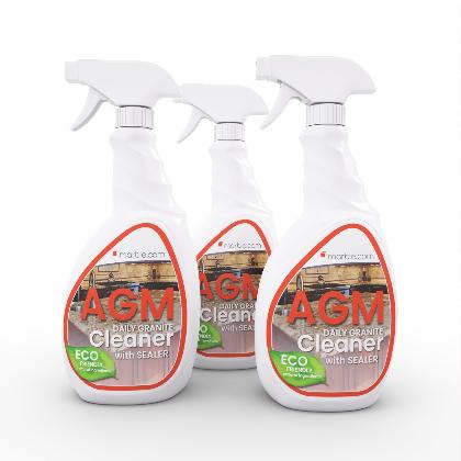 AGM Granite and Marble Countertop Cleaner: 3=pack- Mr. Stone, LLC