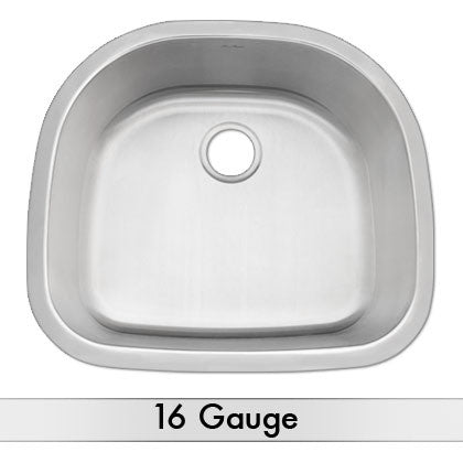 DiMonte 16 Gauge D-Shaped Sink M-249 - Mr. Stone, LLC