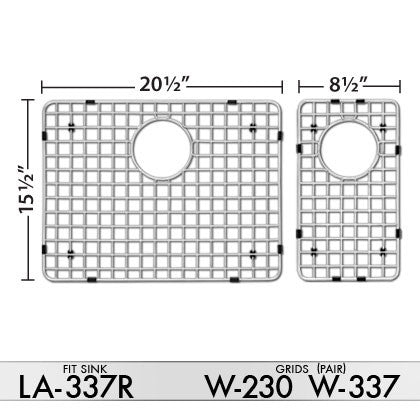 DiMonte W-337/W-230 Grids (fits sink LA-337L) - Mr. Stone, LLC